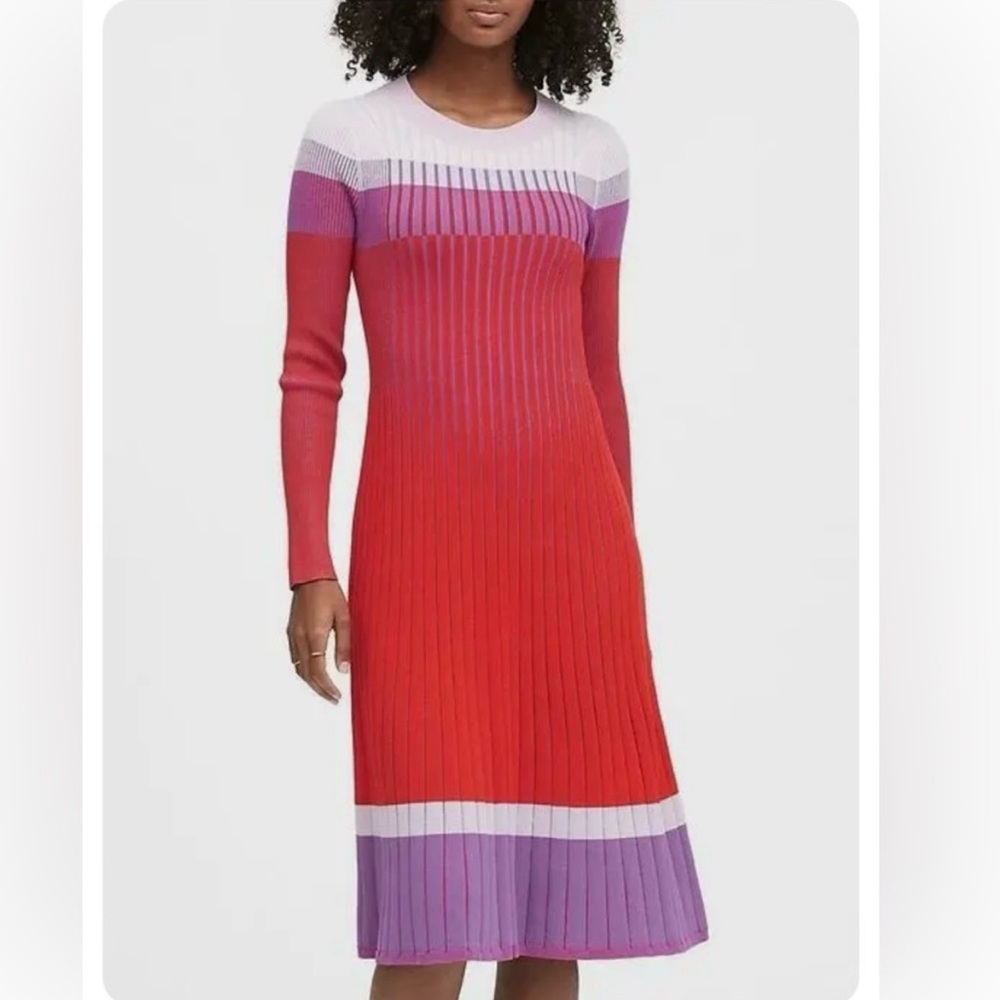 NWT Banana Republic Color-Block Sweater Dress